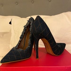 Jean, denim pumps / camel details